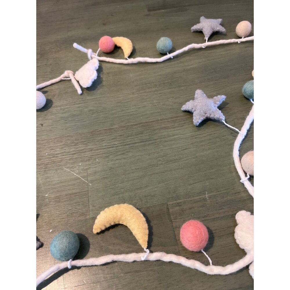 Felt Star Moon Cloud & Ball Garland - Picture 4 of 5